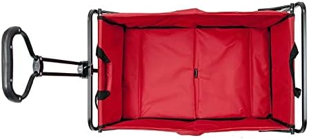 HBJWOV Folding Garden Outdoor Park Utility Wagon Picnic Camping Cart with Replaceable Cover (Standard Size 8" Wheels)(D)