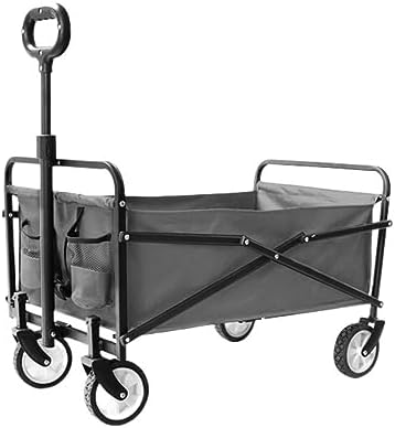 Portable Camping Cart,Festival Trolley Camping Trolley Garden Trolley Folding Portable Garden Trolley Cart with 4 Wheels Heavy Duty Wagon Shopping Cart for Outdoor Camping Beach