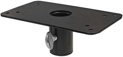 Erva Mounting Plate Flange Top with Hole for 1-inch Outer Diameter Pole Mounted Bird Feeder Attachment - Black