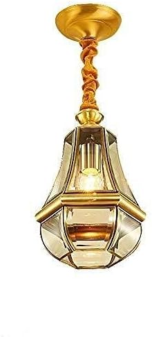 Solar Garden Lights Glass Hanging Light Elegant Copper Chandelier Restaurant Bar Lamp Aisle Hallway Entrance Lighting Fitting E27 Decoration Pendant Lamp