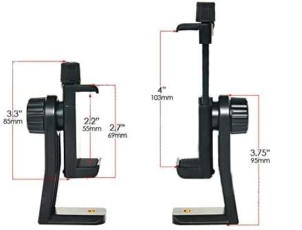 Acuvar Premium Smartphone Holder/Vertical and Horizontal Tripod Mount Adapter Rotatable Bracket with 1/4 inch Screw/Adjustable Clip for iPhone, Android Cell Phone, Selfie Stick, Camera Stand