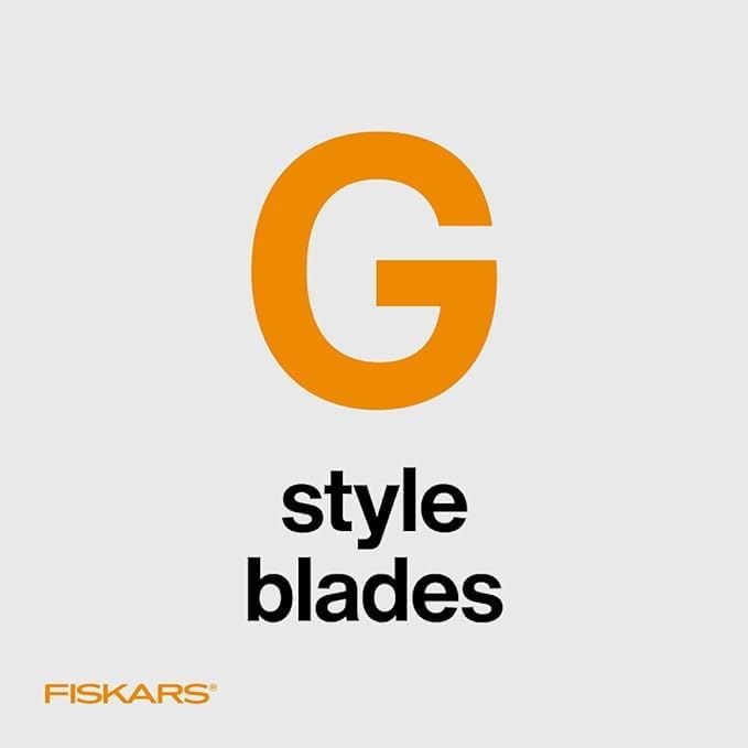 Fiskars Trimmer Replacement Blades, Precision-Ground Steel for Clean Cuts, Refill Carriage for 9" & 12" Personal Trimmers, Two Pack, Orange