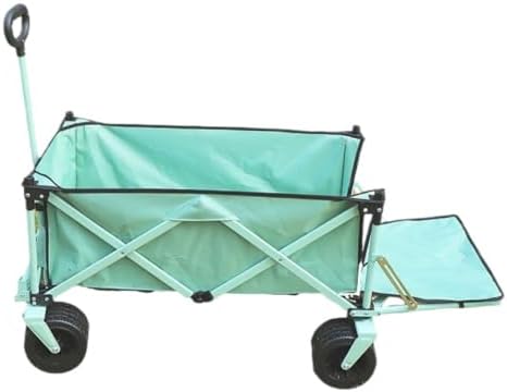 Portable Camping Cart,Outdoor Folding Beach Trolley Cart with Picnic a