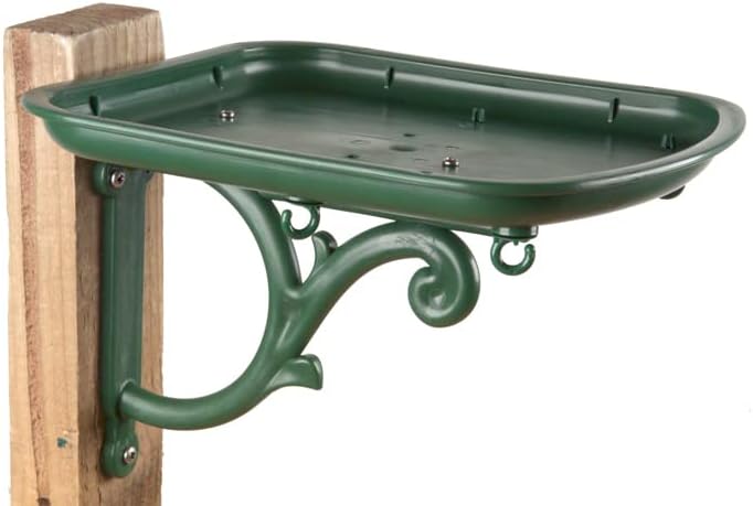 Outdoors Bird Feeder - Tray for Wild Birds and Squirrels for Outside - Cardinal, Finch, Thistle Bird, Woodpecker, Bluebird and More - Outdoor Feeding Station for Garden and Yard - Heavy Duty Platform