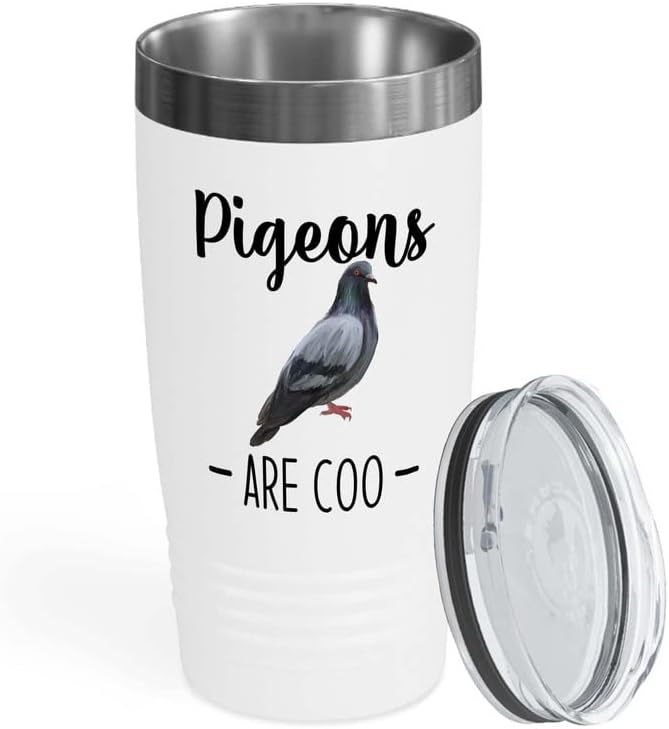 Bird Lover White Edition Viking Tumbler 20oz - Pgeons are coo - Hummin