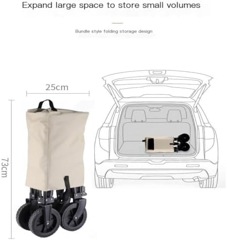 Portable Camping Cart,Portable Folding Beach Trolley Cart for Outdoor 
