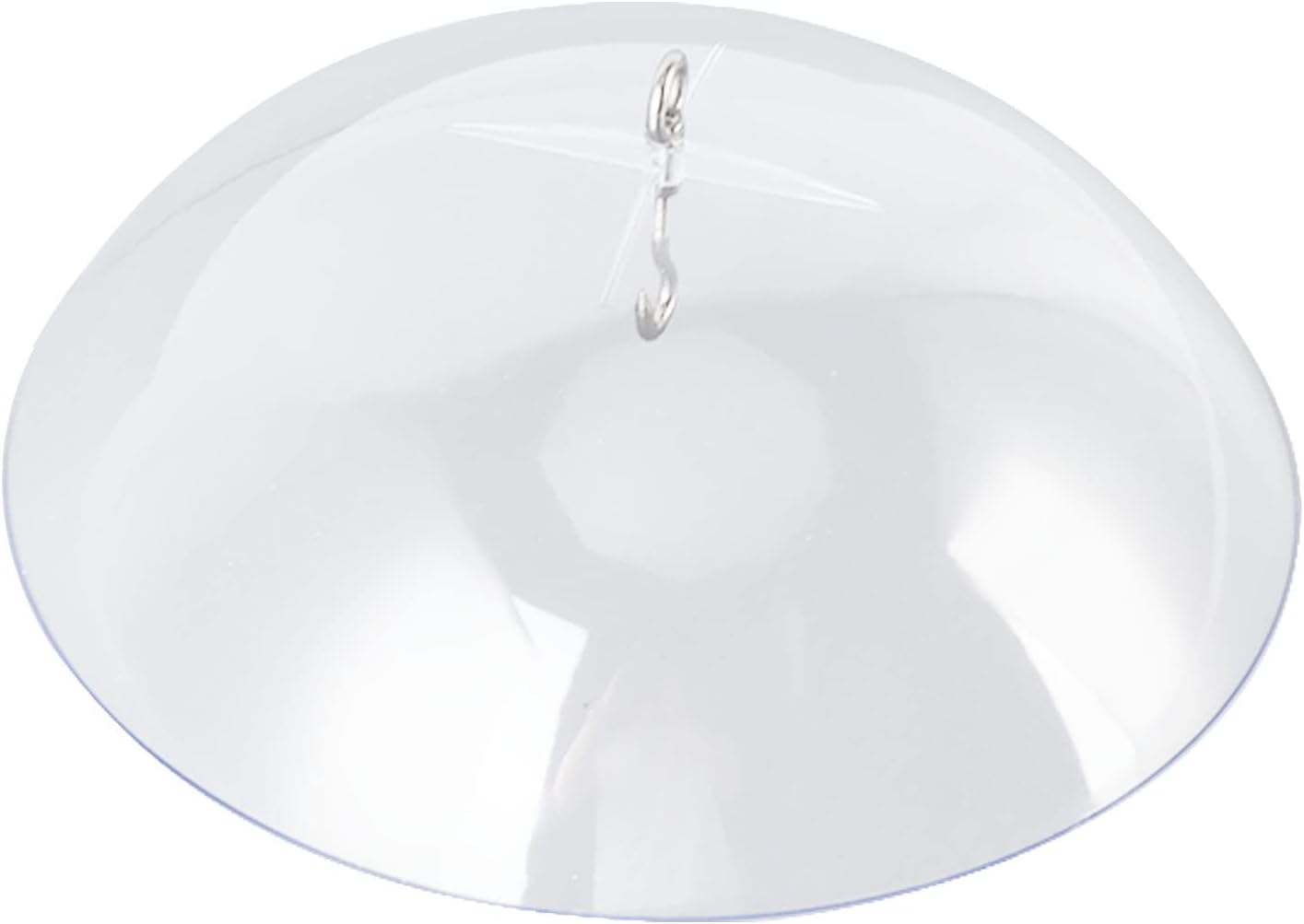 Clear Bird Feeder Protective Dome Cover for Hanging Feeders, Large Diameter Acrylic Weatherproof Guard with Hook, Keeps Seeds Dry and