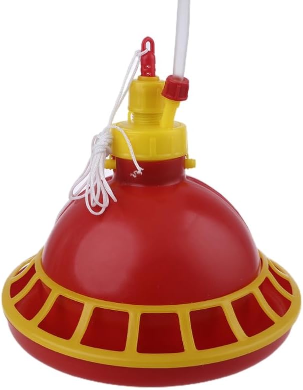 Round Chicken Drinking Device Hanging Cup Waterer Bowl Pet Poultry Water Drinker Household Pet Feeding Utensils Knitting Hook