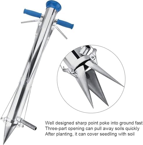 Stainless Steel Vetable Transplanter Tool - Manual Seedling Transplant