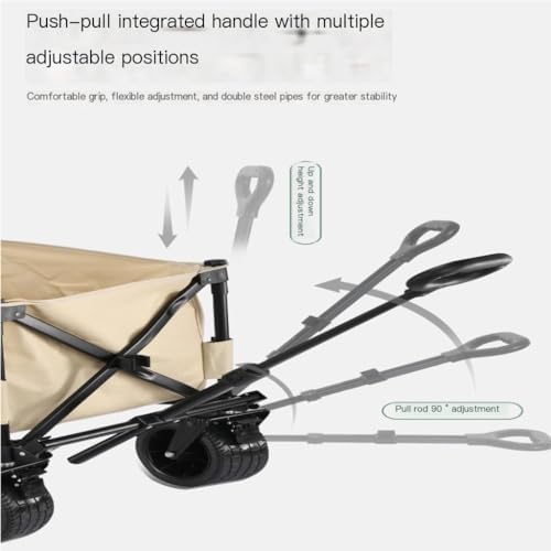 Portable Camping Cart,Outdoor Beach Camping Trolley Cart with Foldable