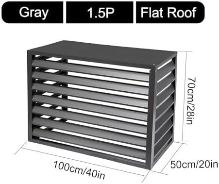 Aluminum Mini-Split Condenser Cover, Air Conditioner Shade Covers for Outside, Fencing to Hide Air Conditioner, Shelf Plant Stand for Outdoor