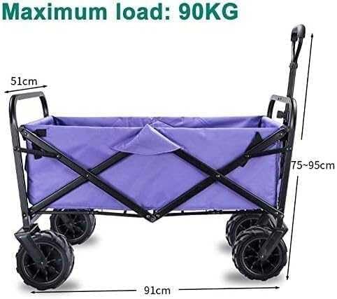 Collapsible Wagon Cart with Wheels Foldable Folding Wagons Carts Silen