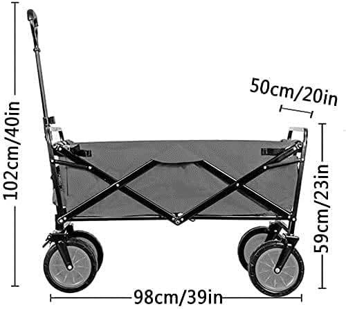 Portable Camping Cart,Outdoor Folding Utility Wagon Outdoor Foldable C