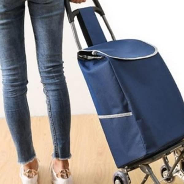 JSEIAJB Shopping Cart Stair Climber Cart Grocery Foldable Cart with Ex