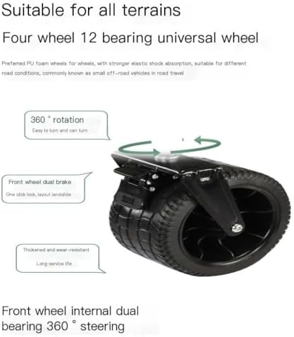 Portable Camping Cart,Outdoor Beach Camping Trolley Cart with Foldable