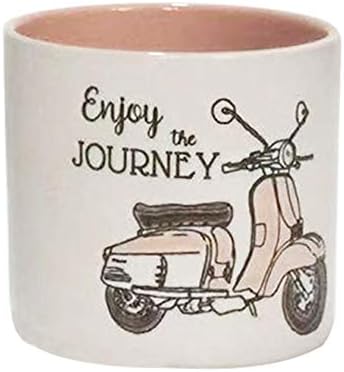 Scooter Love 4" Flower Pot, Multi Color