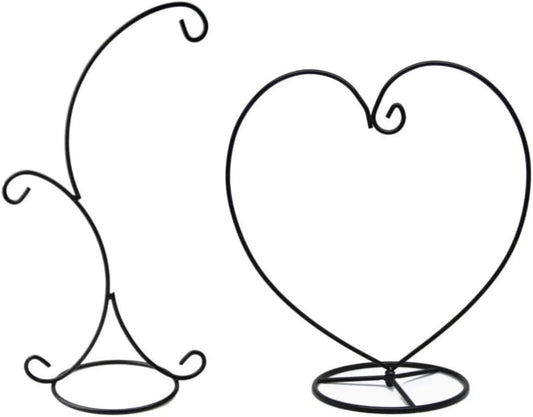 Plant Stand, 2 Pcs Ornament Display Stand, Plant Stand Indoor, Iron Hanging Stand Rack Table Lantern Candle Glass Globe Ornament Holder Candlestick