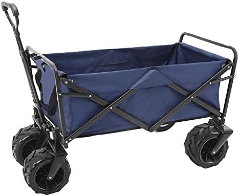 Folding Trolley Cart Outdoor Folding Utility Wagon Offroad Folding Trolley Garden Transport Handcart for All Surfaces Load-Bearing 85kg/187lbs (Style 4)