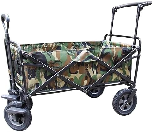 Portable Camping Cart,Outdoor Camping Folding Wagon Cart with 4 Wheels and Pull Handle