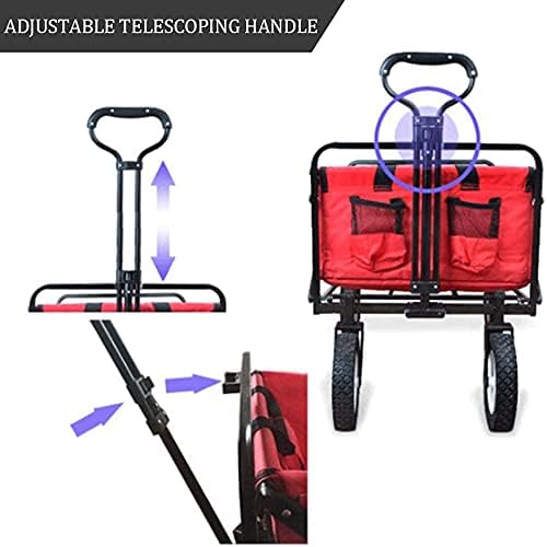 Portable Camping Cart,Outdoor Beach Wagon Transport ping CartHeavy Duty Folding Garden Portable Hand Cart Push and Pu Coapsible Utility Wagon with Wheels