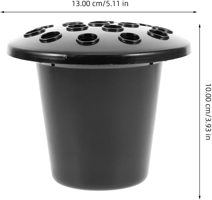 Yardwe Cemetery Flower Holders with Lotus Base 16-Hole Plastic Grave V