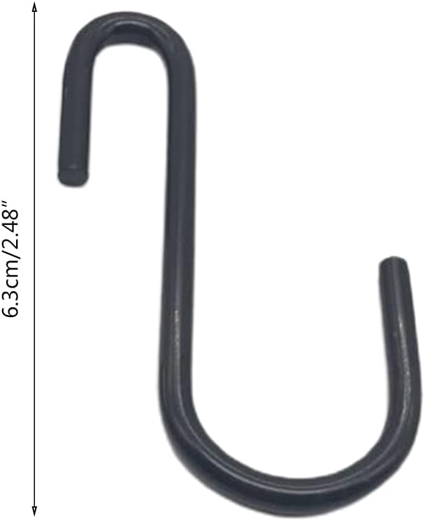 10Pcs/Set Black Coating S Shaped Hooks Home Storage Utility Metal Hang
