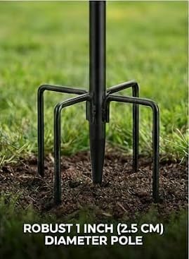 Smart Bird Feeder Pole Stand – Upgraded Wide & Sturdy Metal Design for