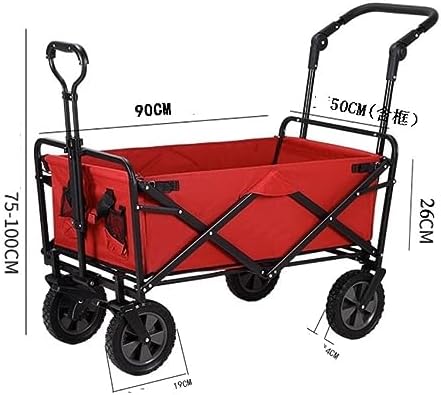 Collapsible Wagon Cart with Wheels Foldable Folding Wagons Carts Silen