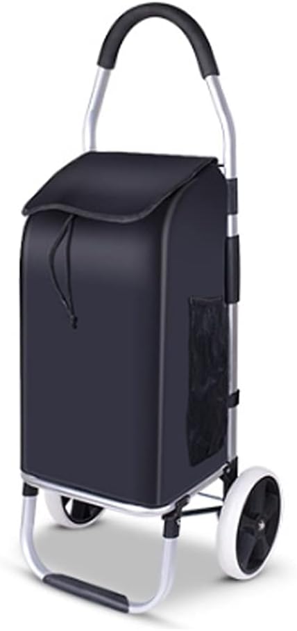 JSEIAJB Trolley cart on Wheels Woman Shopping cart Foldable Shopping B