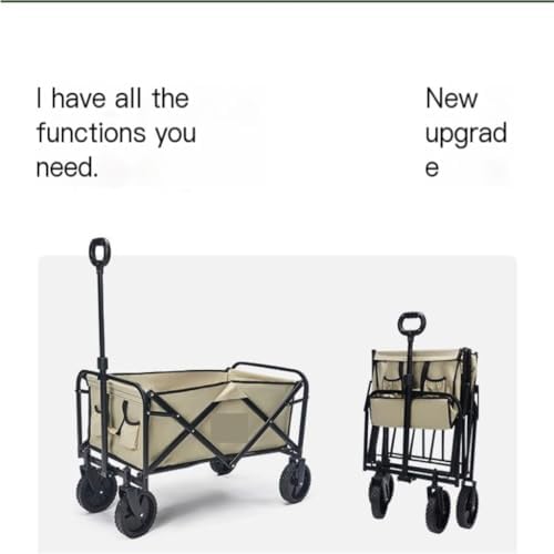 Portable Camping Cart,Portable Folding Beach Camping Trolley Cart for Off Road Adventures