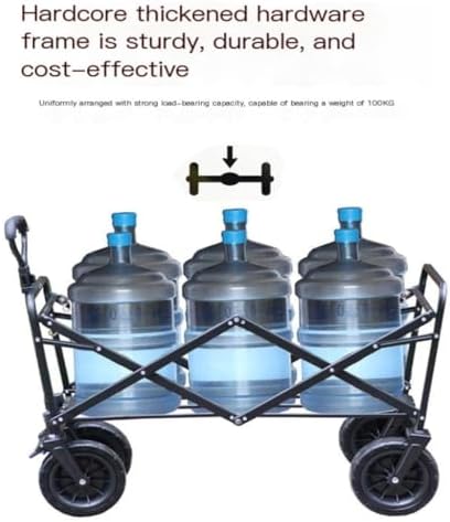 Portable Camping Cart,Outdoor Beach Camping Folding Trolley Cart for C