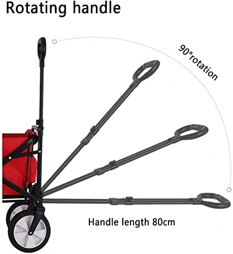 Portable Camping Cart,Outdoor Folding Utility Wagon Foldable Outdoor Cart Camping Wagon on Wheels Transport Trolley for All Terrain for Garden Beach Load-Bearing 150kg / 331lbs