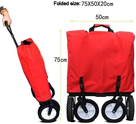 Pull Along cart Folding Wagon Aluminium Capacity 80 kg Portable Garden