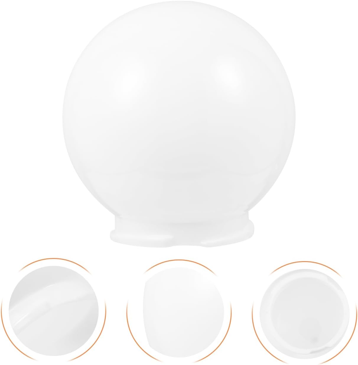 DECHOUS White Globe Lamp Shade Replacement Acrylic Globe Light Cover for Outdoor Patio Garden Courtyard Post, 12-Inch Round Design for Street and Landscape Lighting