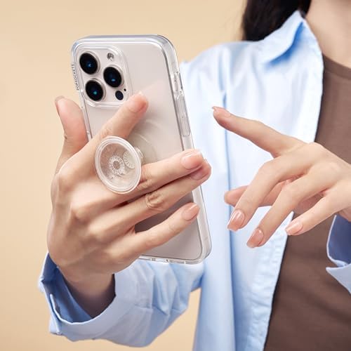 PopSockets Adhesive Phone Grip, Holder, Phone Stand, Kindle - Clear Gl