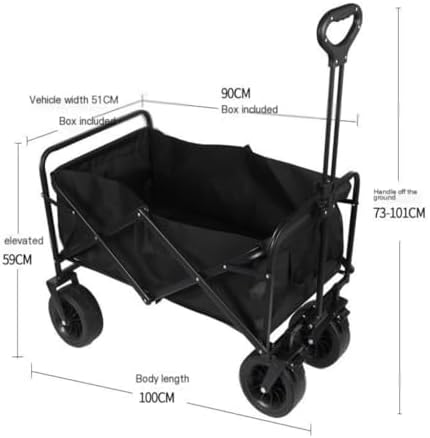 Portable Camping Cart,Beach Trolley Cart Portable Outdoor Camping Table Foldable Hand Cart Small Trailer for Picnics Campers and Outdoor Activities Beige Color