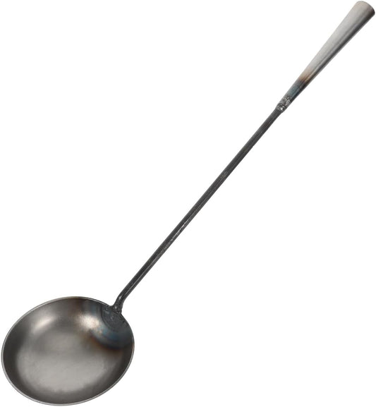 Zerodeko Long Handle Water Scoop and Mud Ladle 16.53In Durable Iron Garden Cleaning Spoon for Drain and Outdoor Use