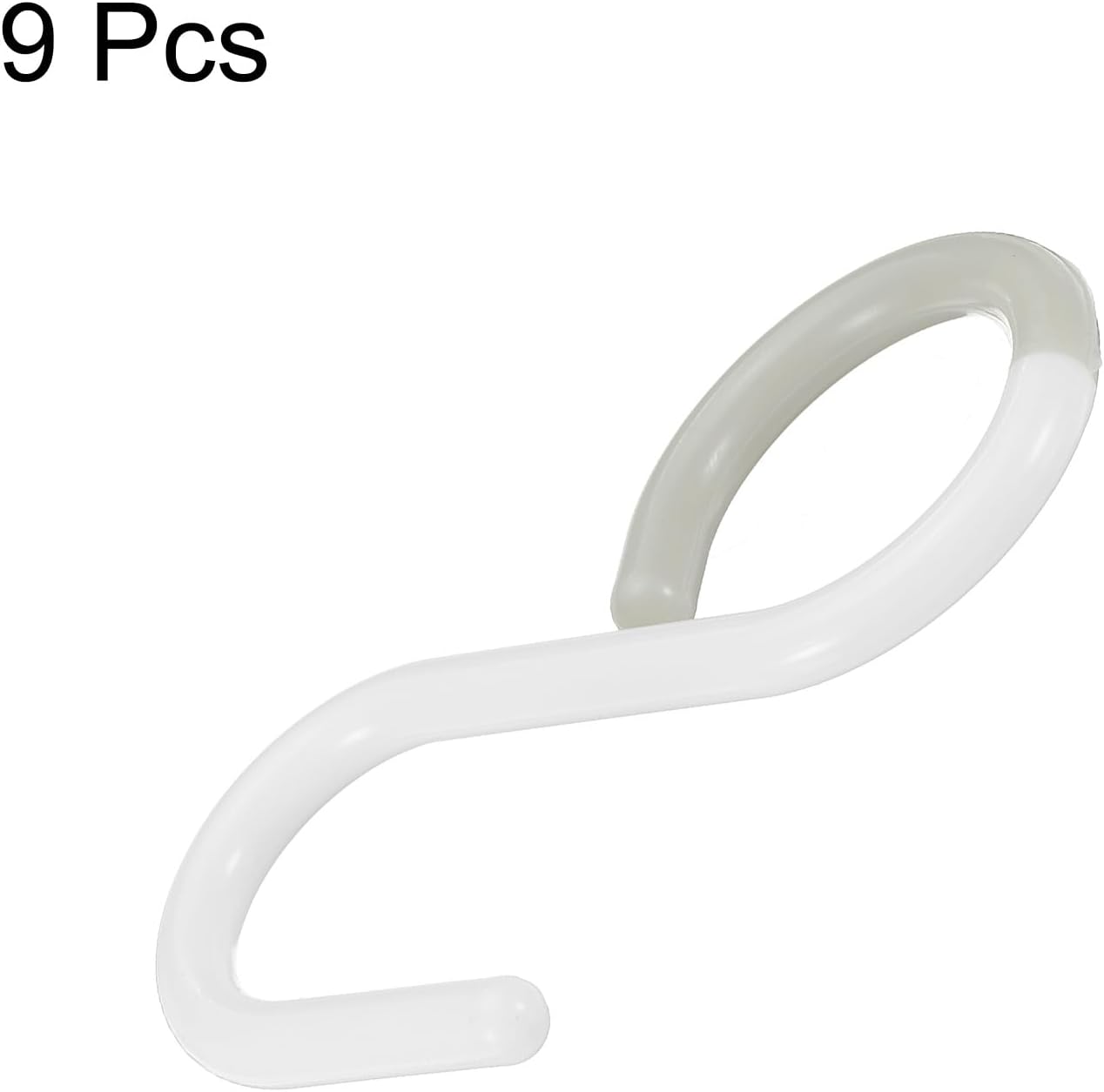 HARFINGTON 9pcs S Hooks 2.4" Plastic Hanging S Shaped Hooks Small S Ha