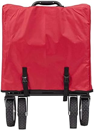 HBJWOV Folding Garden Outdoor Park Utility Wagon Picnic Camping Cart with Replaceable Cover (Standard Size 8" Wheels)(D)