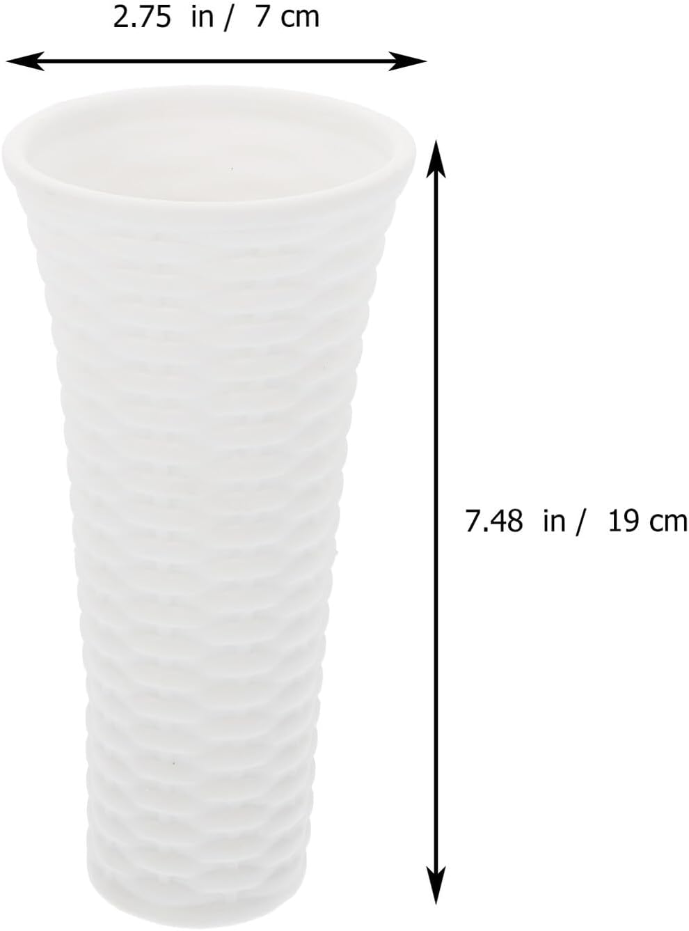 Ceramic Vase for Home Décor White Desktop Planter Simple Style Flower Holder Indoor Outdoor Spring Decorative Art Pot