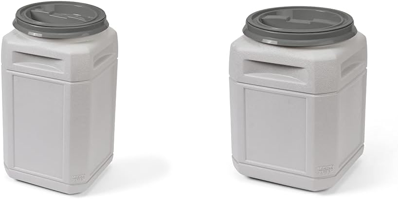 Mighty Tuff 13 Gallon/up to 54 Pound Pet Food Storage Container & 10 Gallon/up to 40 Pound Pet Food Storage Container with 1 Cup Measurement Scoop