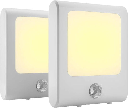 MAZ-TEK Plug in Motion Sensor Lights with Adjustable Brightness,Warm W