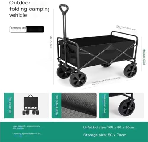 Portable Camping Cart,Portable Beach Trolley Cart for Outdoor Camping 