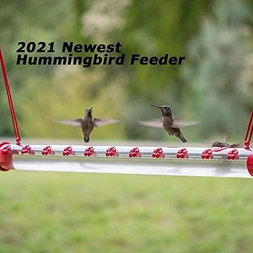 3 Size 40/50/60cm for Your Option Bird Feeder with Hole Best Outdoor Hummingbird Feeder Easy to Clean Outdoor Garden Home Decor Hummingbird Feeder (Color : White, Size : 60CM)