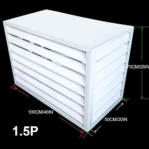 Outdoor Mini Split Air Conditioner Cover - Aluminum Heat Pump Protection, Noise Reduction, Durable Weatherproof Design, Versatile Plant Stand for Outside Units