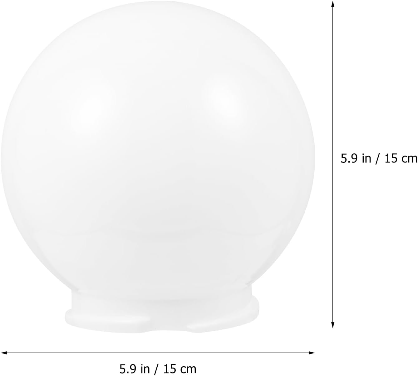 DECHOUS White Globe Lamp Shade Replacement Acrylic Globe Light Cover for Outdoor Patio Garden Courtyard Post, 12-Inch Round Design for Street and Landscape Lighting