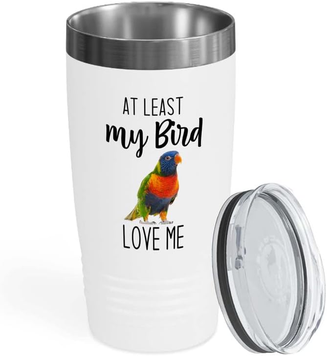 Bird Lover White Edition Viking Tumbler 20oz - Bird Loves me - Humming