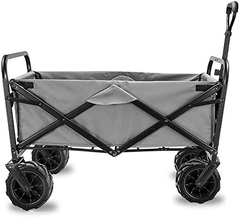 Foldicampiwagon/Cart - Sturdy Steel Frame Garden/Beach Wagon/Cart Heavy Duty Utility Transport Cart 90Kg/198 Lbs Max Load,for Outdoor/Festivals/Camping