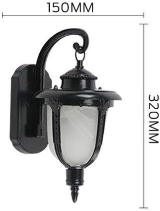 European Antique Metal Outdoor Wall Lamp Antirust Rainproof Die Casting Aluminum Seed Water Grain Frosted Glass Lantern External Garden Gate Landscape Light Balcony Sconce