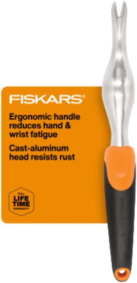 Fiskars Ergo Weeder Tool for Weeding, Heavy Duty Gardening Hand Tool w
